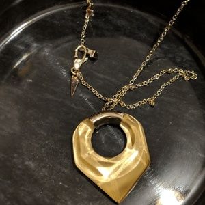 Alexis Bittar Golden Shadow Lucite Necklace